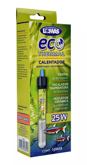 Lomas Calentador termostato sumergible EcoThermal 25w acuario | G.Valkyria - imagen 1