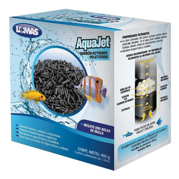 Carbón Activado Acuario 450g 1.5mm Filtrante Pecera malla de Lomas | G.Valkyria - imagen 1