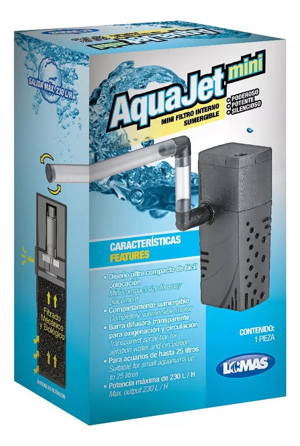 Lomas filtro interno sumergible para acuario Aqua-Jet Mini 25L | G.Valkyria - imagen 1