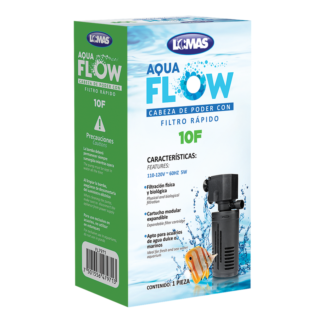 LOMAS filtro rápido cabeza de poder AquaFlow 10F 90-150 lt | G.Valkyria - imagen 1