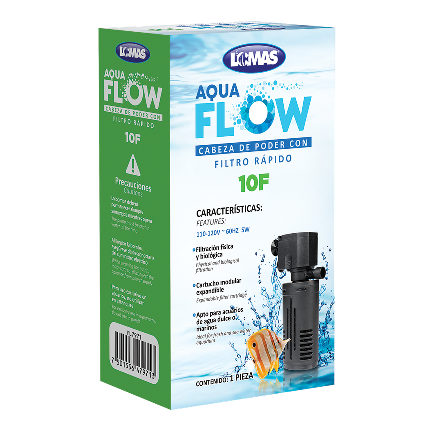 LOMAS filtro rápido cabeza de poder AquaFlow 10F 90-150 lt | G.Valkyria - imagen 1