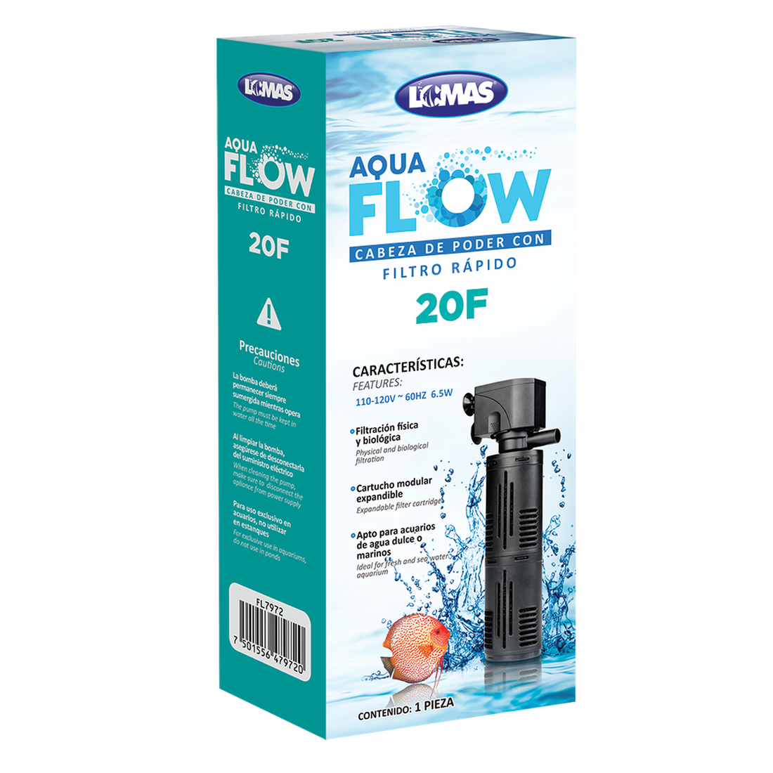 LOMAS filtro rápido cabeza de poder AquaFlow 20F 150-250 lt | G.Valkyria - imagen 1