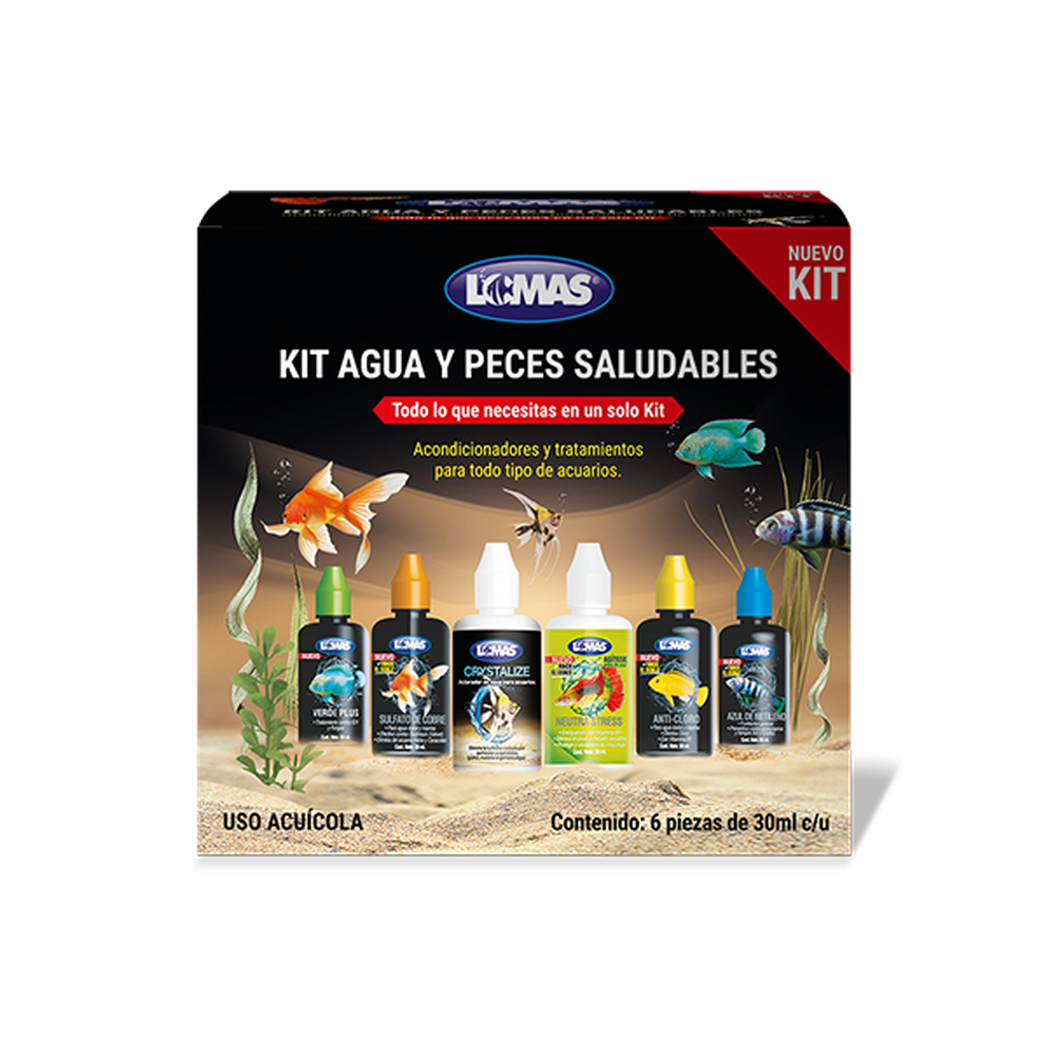 Lomas kit de acondicionadores de agua para acuarios peceras | G.Valkyria - imagen 2