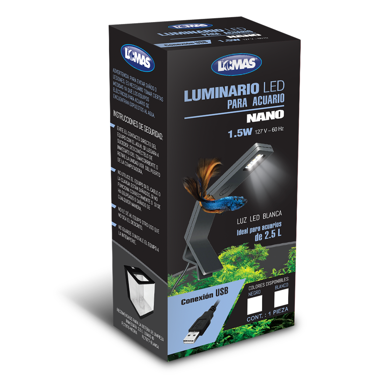 Lomas lampara led nano de 1.5 w peceras minis y nanos blanca | G.Valkyria - imagen 1