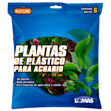LOMAS planta artificial de 20 cms para acuarios - 6 plantas | G.Valkyria - imagen 1