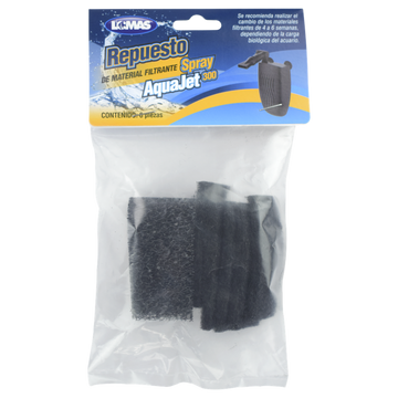 Repuesto de esponjas para filtro Spray Aquajet 300 6 pzas de Lomas | G.Valkyria - imagen 1