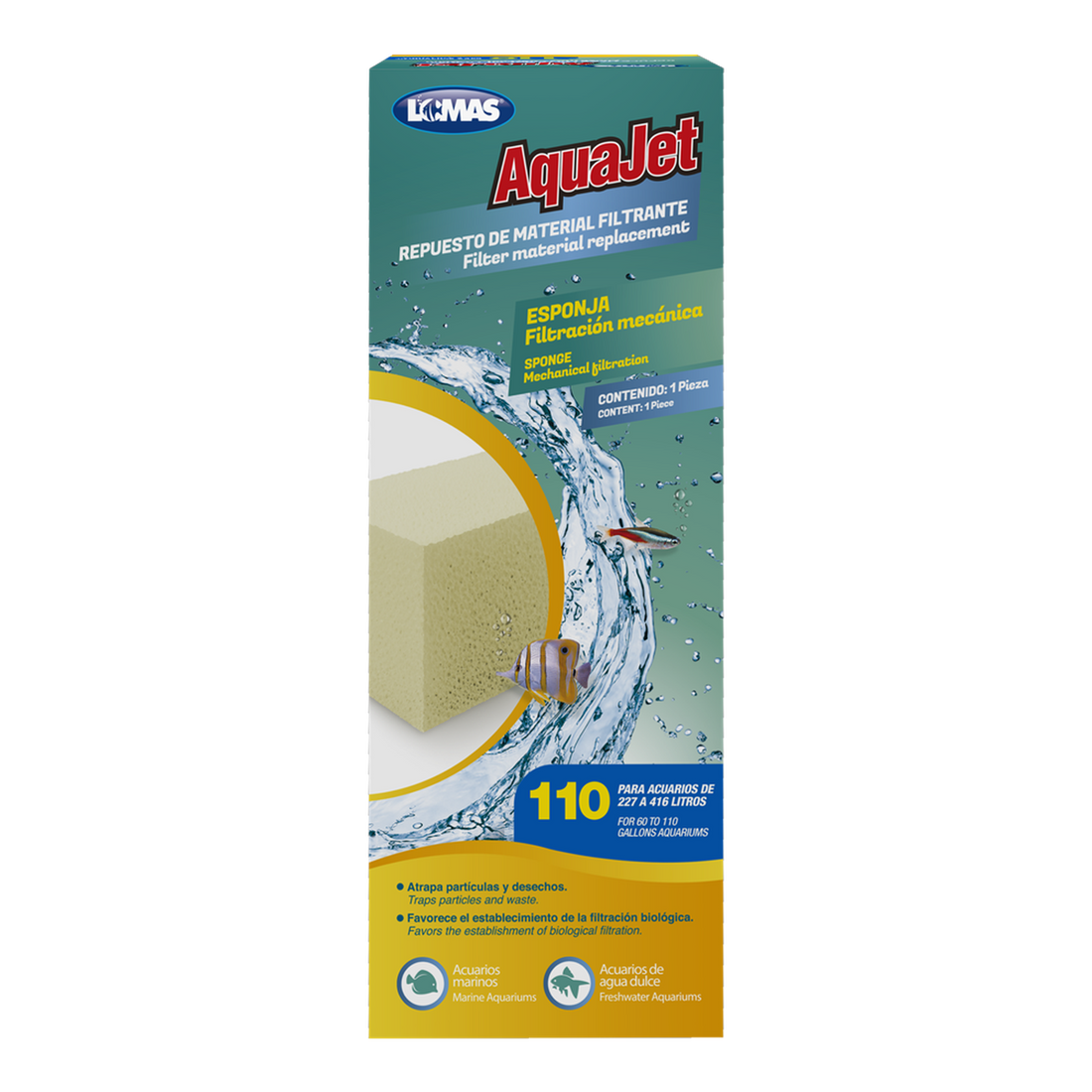 Repuesto esponja filtro AquaJet y Aquaclear 110 de Lomas | G.Valkyria - imagen 1