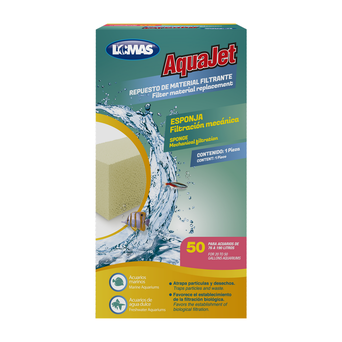 Repuesto esponja filtro AquaJet y Aquaclear 50 de Lomas | G.Valkyria - imagen 1