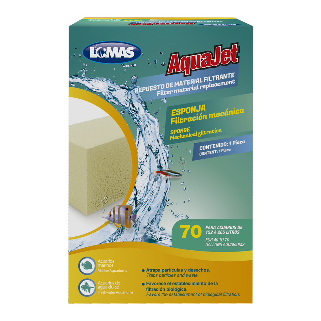 Repuesto esponja filtro AquaJet y Aquaclear 70 de Lomas | G.Valkyria - imagen 1