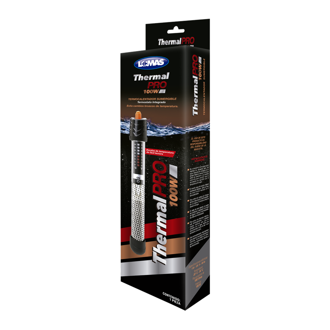 Termostato sumergible pecera LOMAS Thermalpro 100w o 100 lt | G.Valkyria - imagen 1