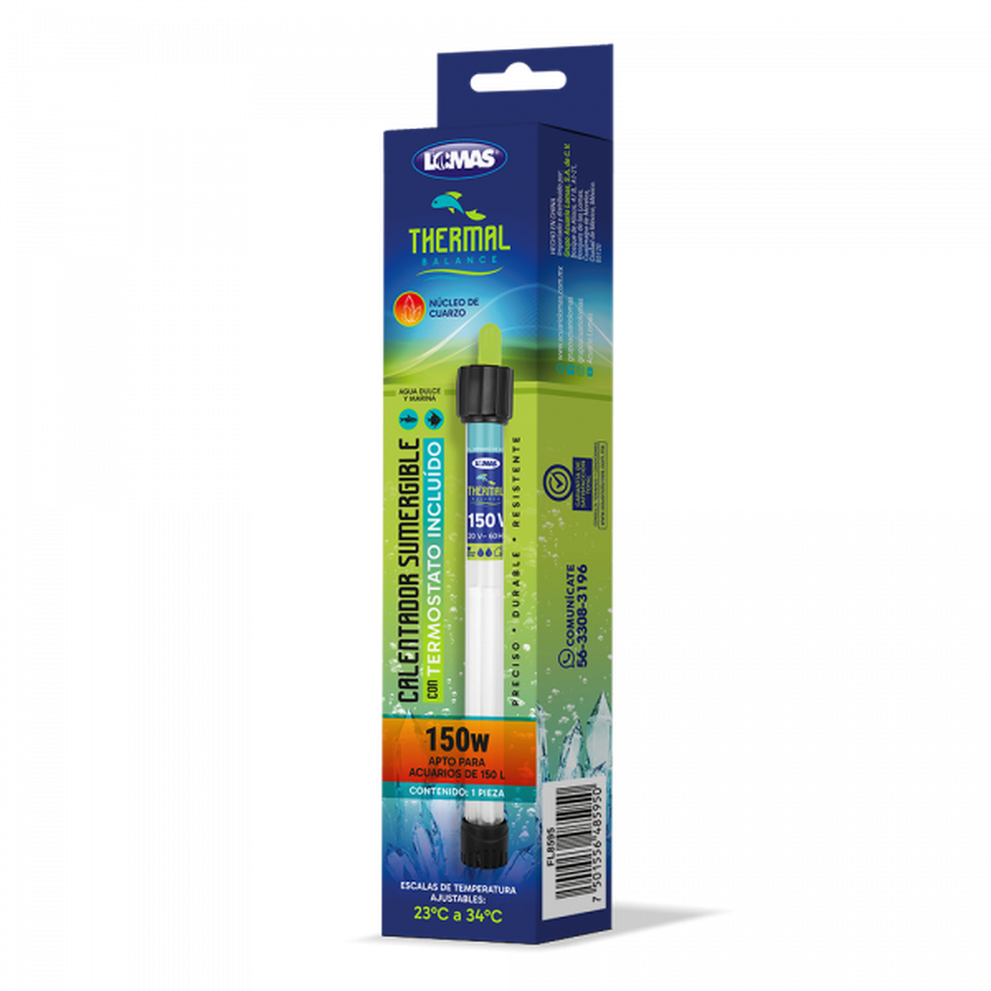 Lomas Thermal Balance Termostato acuarios 150 wats ajustable | G.Valkyria - imagen 1
