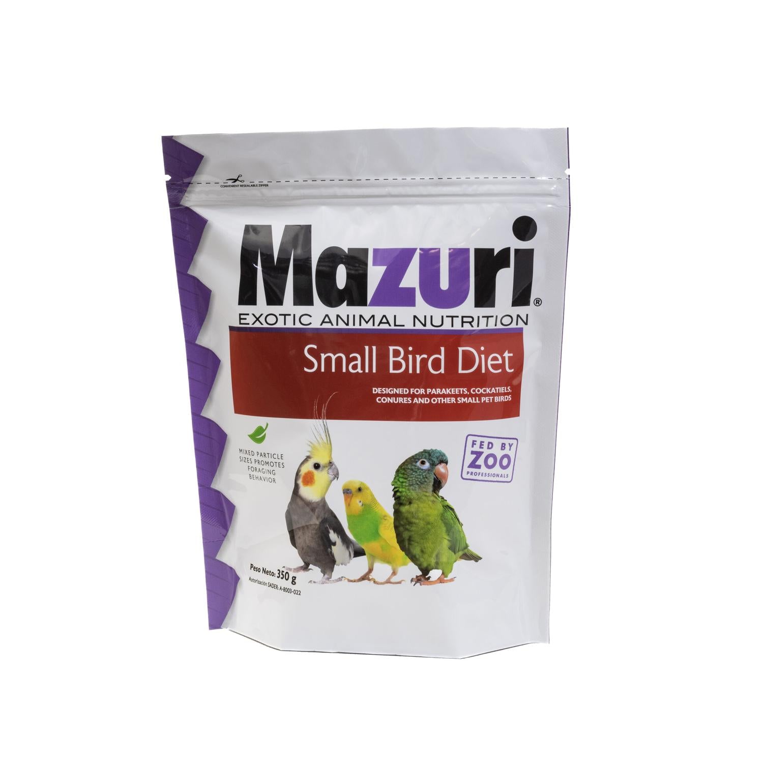 Mazuri Alimento ninfa, agaporni, lorito 350g | G.Valkyria - imagen 1