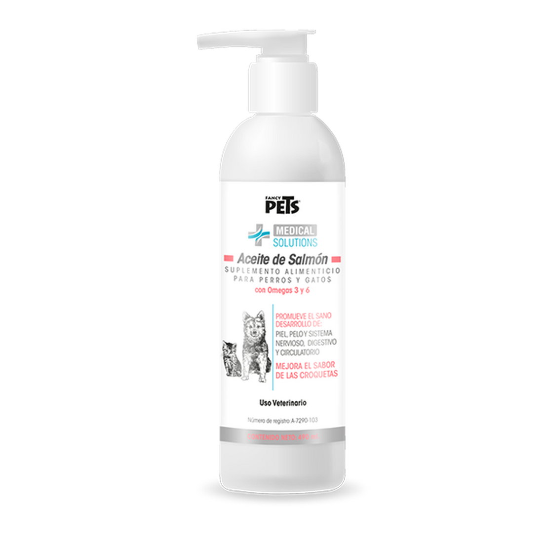 Medical Solutions Aceite de salmon para perro pelaje 490 ml | G.Valkyria