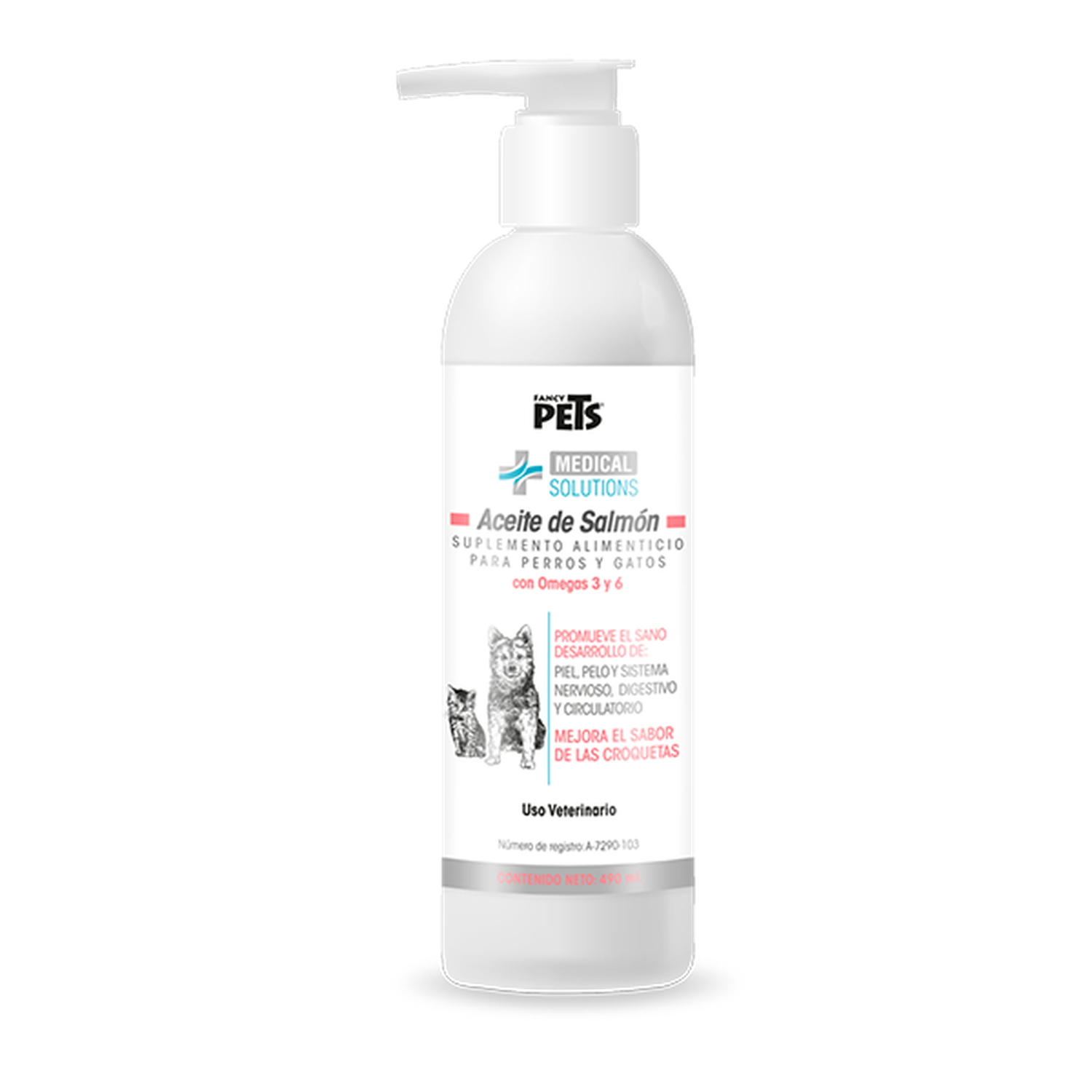 Medical Solutions Aceite de salmon para perro pelaje 490 ml | G.Valkyria