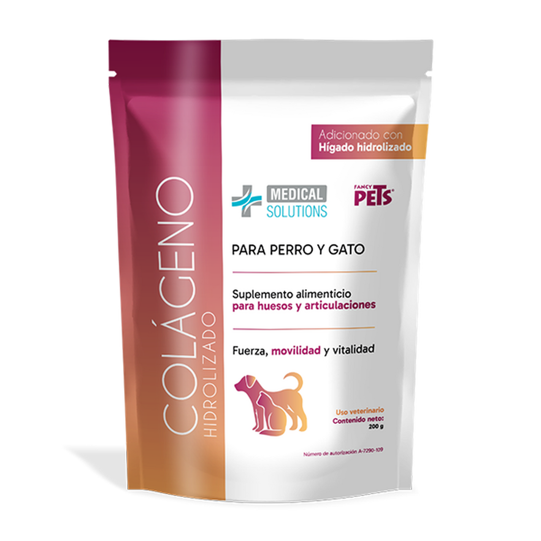 Medical Solutions colageno en polvo para perro gatos 200gr | G.Valkyria - imagen 1
