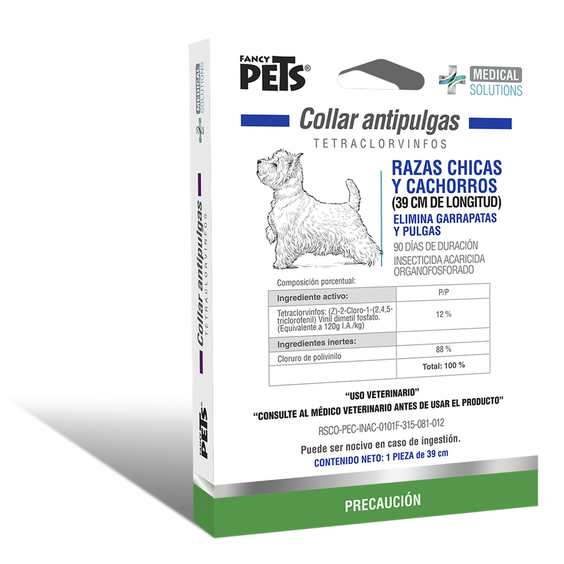 Medical Solutions Collar Antipulgas Para Cachorro Y Perro Chico | G.Valkyria - imagen 1