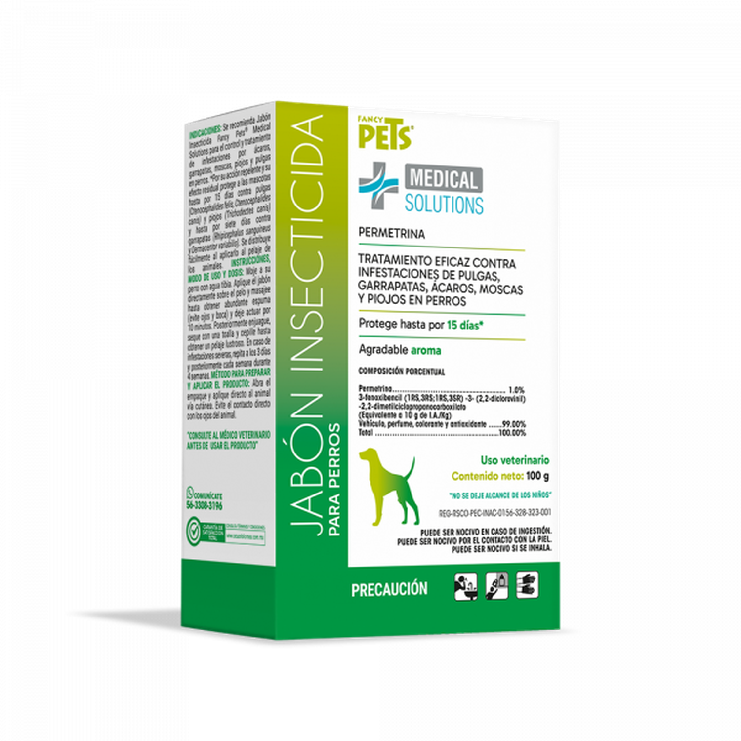 Medical Solutions jabón perros contra ácaros, moscas, piojos | G.Valkyria - imagen 3
