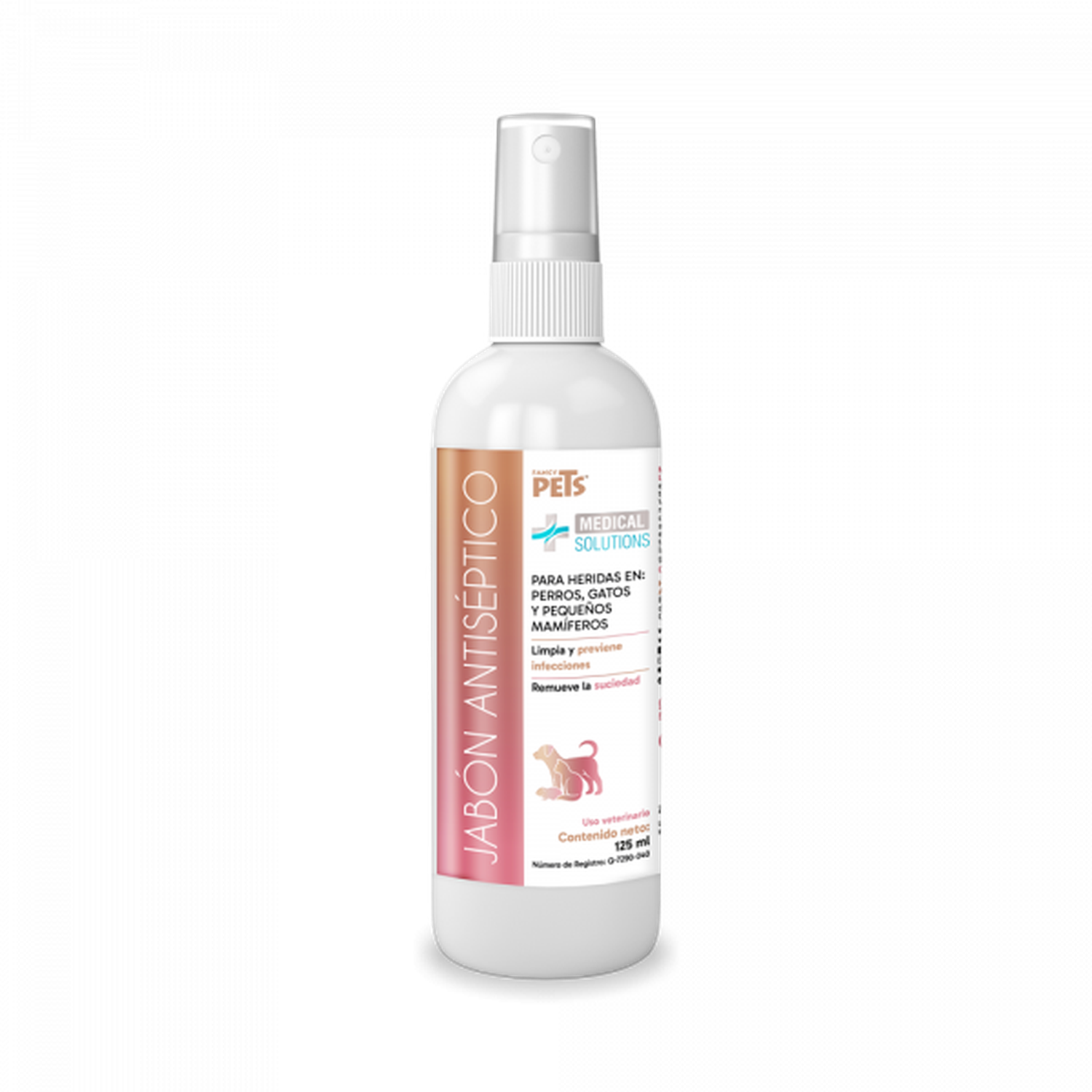 MS Jabón Antiséptico Para Heridas E Infecciones Mascotas de Medical Solutions | G.Valkyria - imagen 1