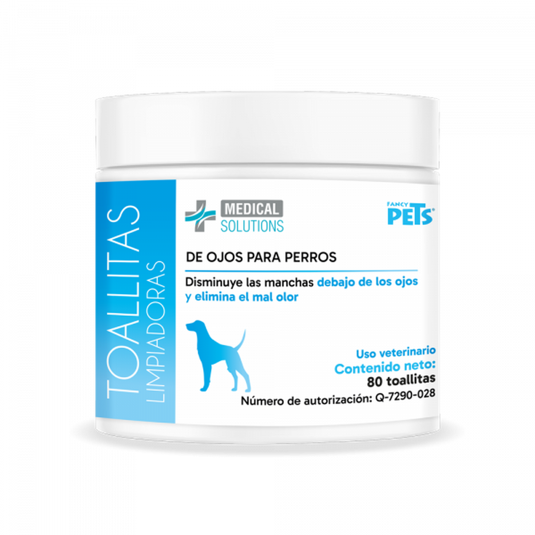 MS Toallitas Limpiadoras de Ojos quita manchas Perros de Medical Solutions | G.Valkyria - imagen 1