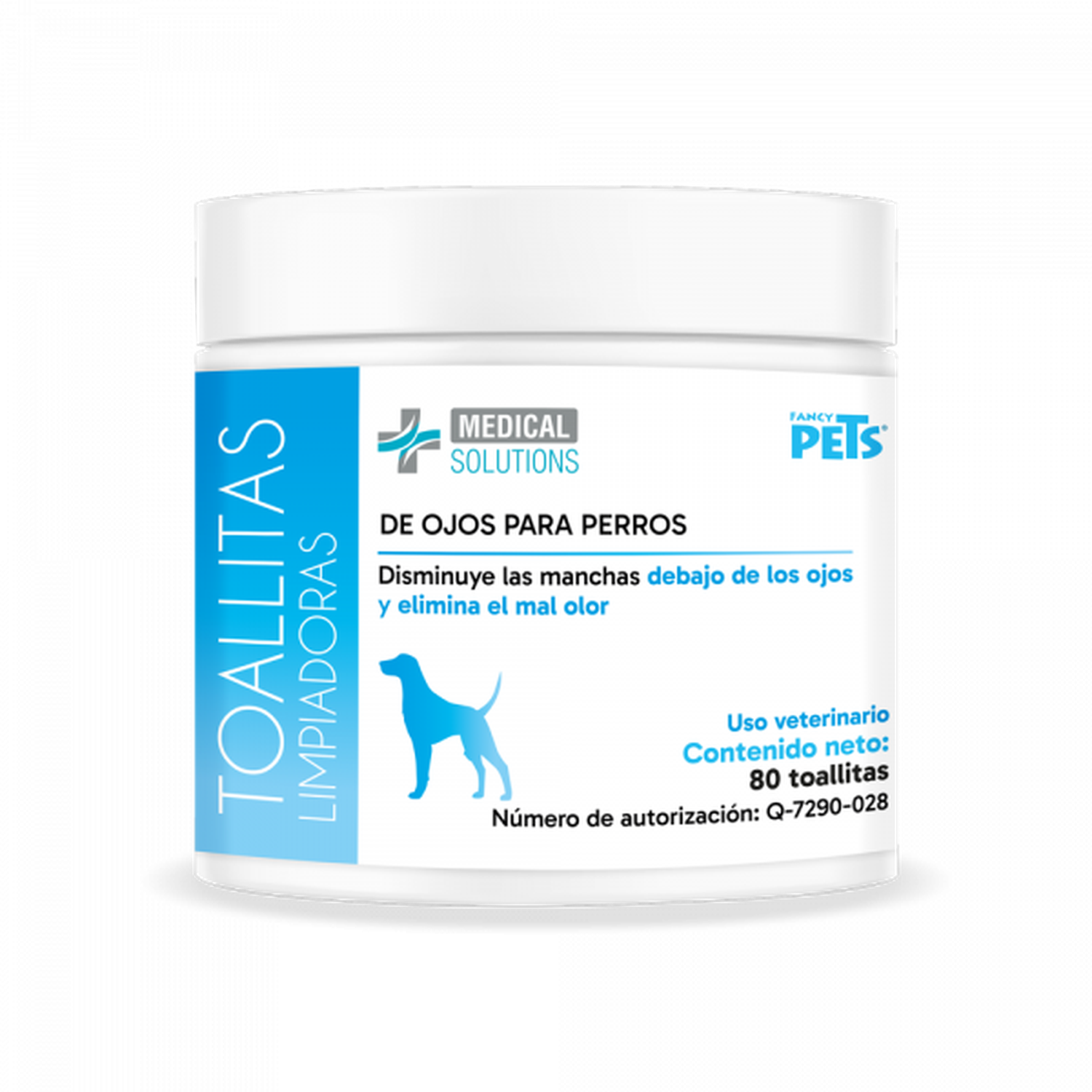 MS Toallitas Limpiadoras de Ojos quita manchas Perros de Medical Solutions | G.Valkyria - imagen 1