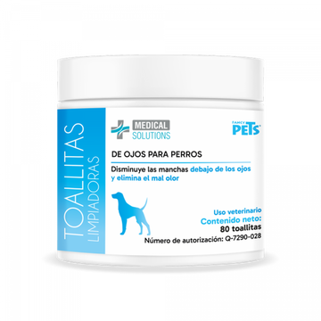 MS Toallitas Limpiadoras de Ojos quita manchas Perros de Medical Solutions | G.Valkyria - imagen 1