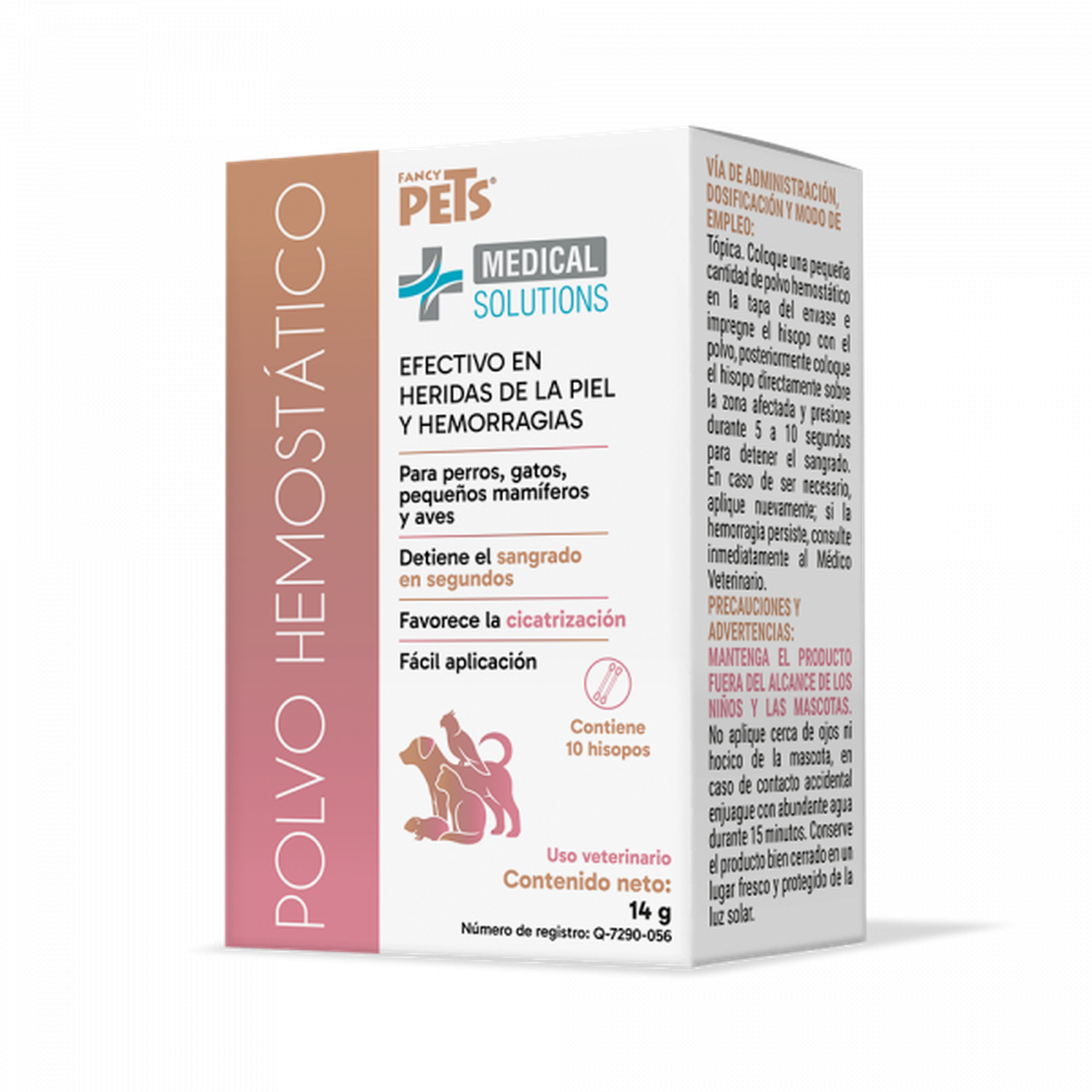 Medical Solutions Polvo heridas sangre Perros Gatos Roedores | G.Valkyria - imagen 2