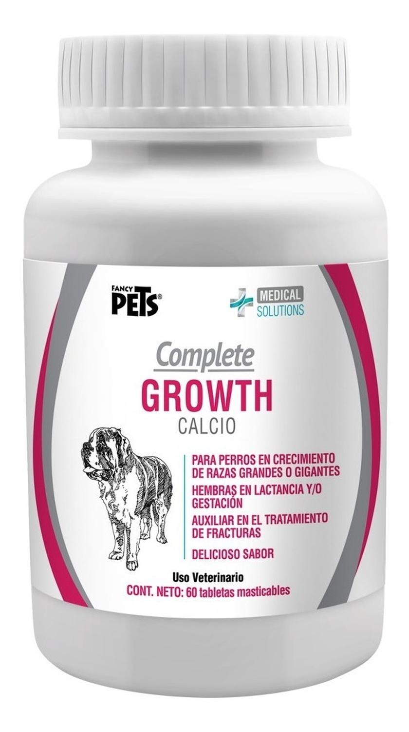 Tabletas Masticables Para Perros aporte Calcio 60 Tab Growth de Medical Solutions | G.Valkyria - imagen 1