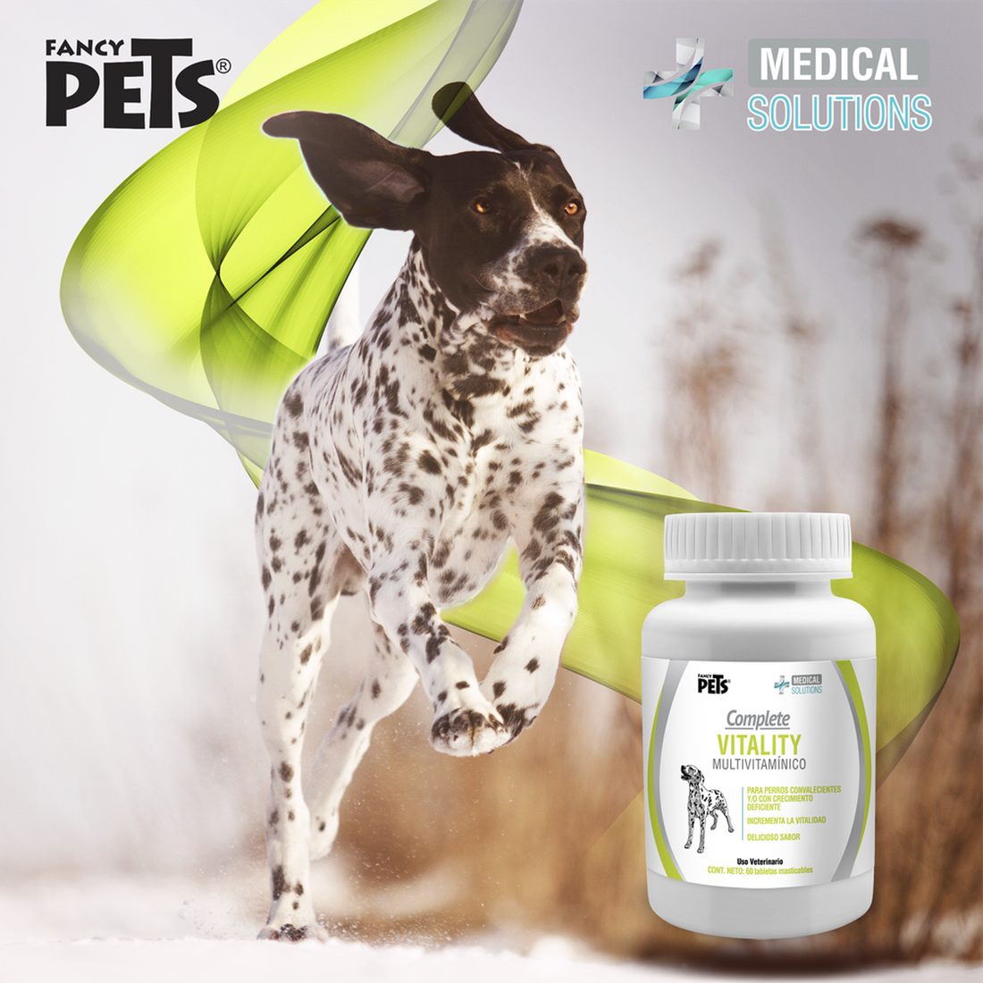 Tabletas Masticables Para Perros Multivitaminico Vitality de Medical Solutions | G.Valkyria - imagen 1