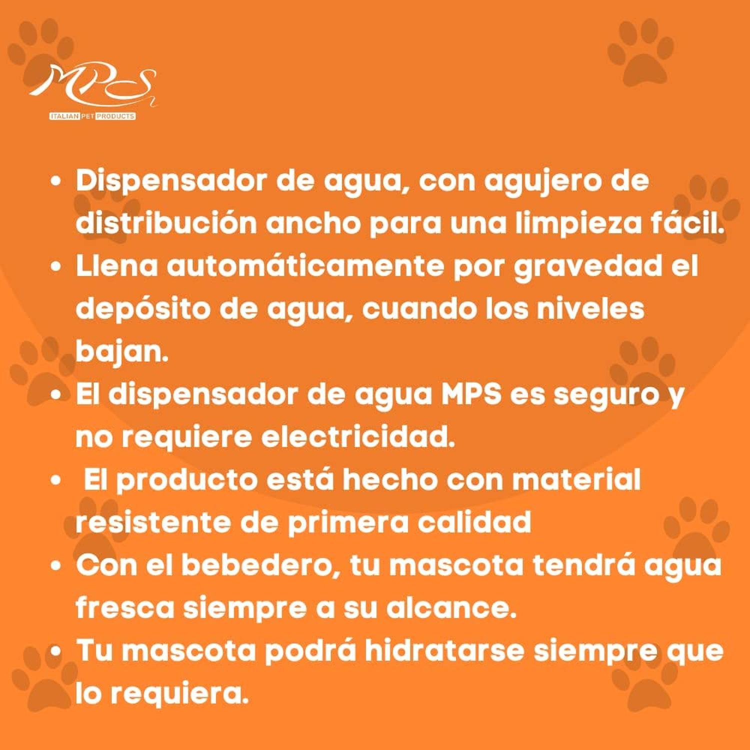 MPS Dispensador De Agua 1.5 Lt Para Perros Automático | G.Valkyria - imagen 7