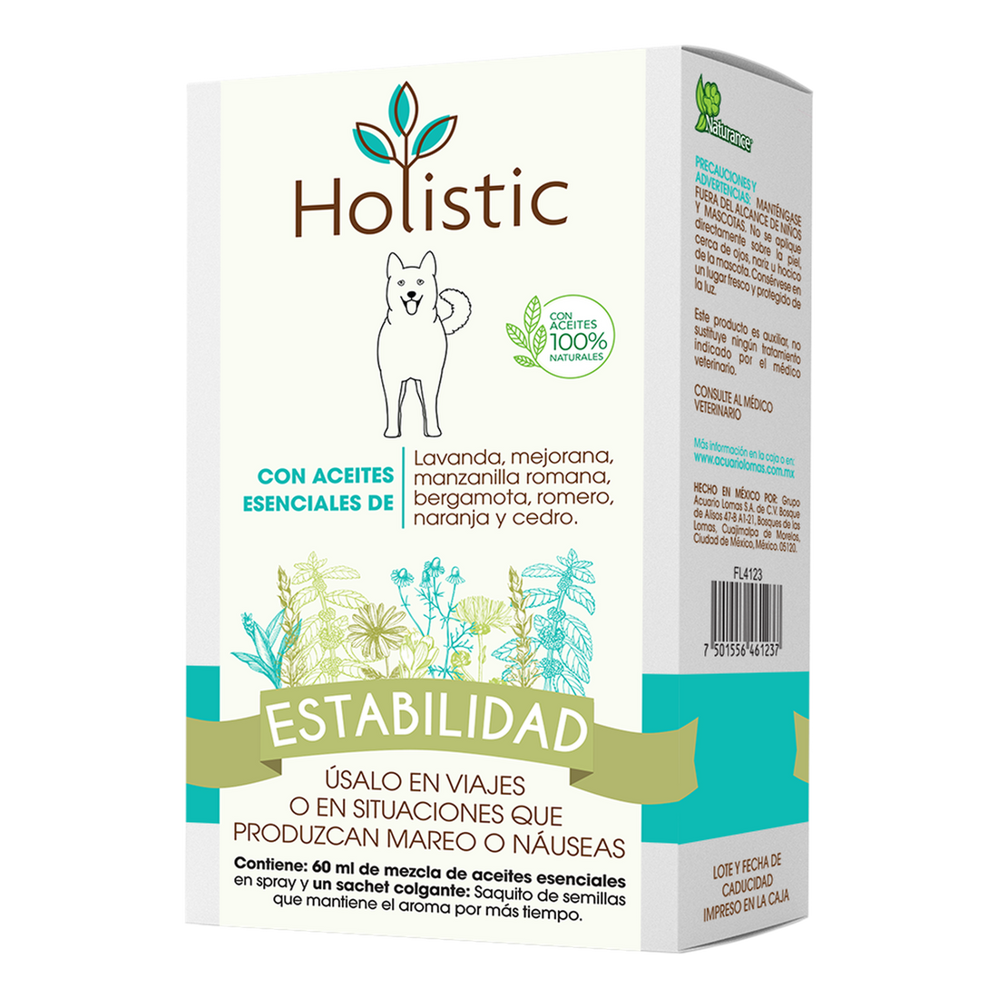 Naturance Holistic Aromaterapia perros frasco 60ml estabilidad | G.Valkyria - imagen 1