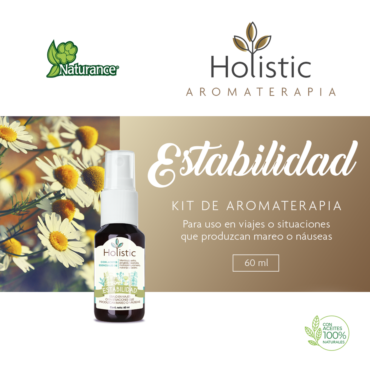 Naturance Holistic Aromaterapia perros frasco 60ml estabilidad | G.Valkyria - imagen 3