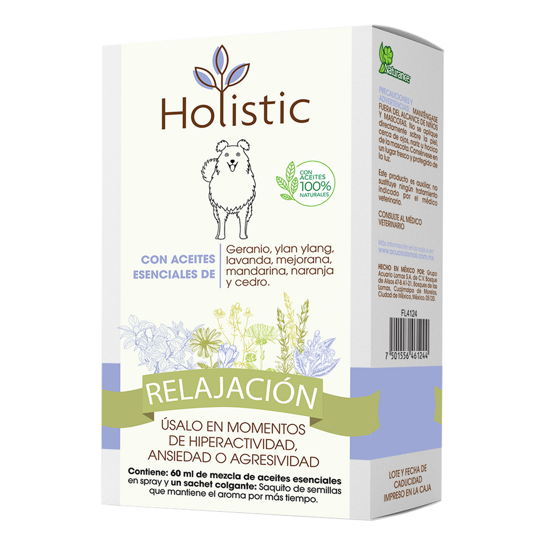 Naturance Holistic Aromaterapia perros frasco 60ml relajacion | G.Valkyria - imagen 1