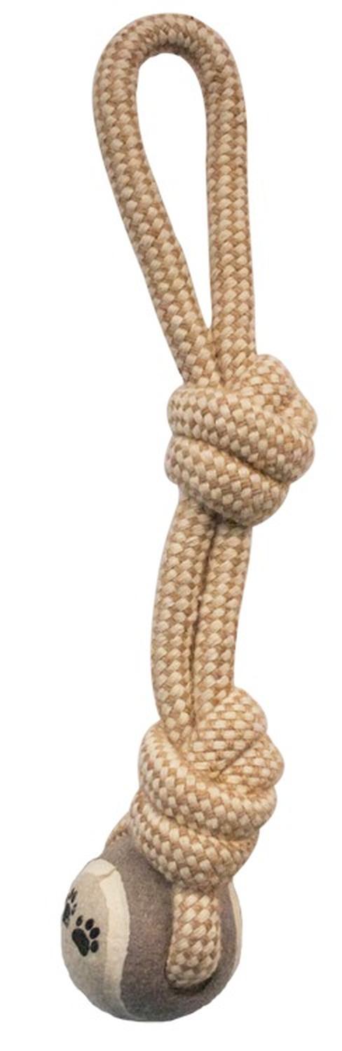 Juguete Cuerda Doble Nudo Con Pelota 35 Cm Para Perro de Naturance | G.Valkyria