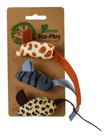 Naturance Juguete Ecologico Para Gato modelo Ratones 3 Pzas | G.Valkyria - imagen 1