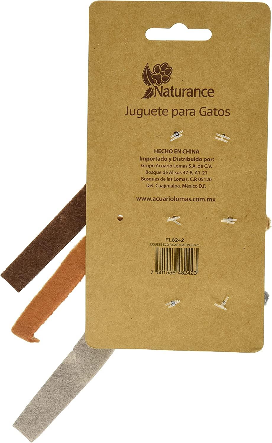 Naturance Juguete Ecologico Para Gato modelo Ratones 3 Pzas | G.Valkyria - imagen 3