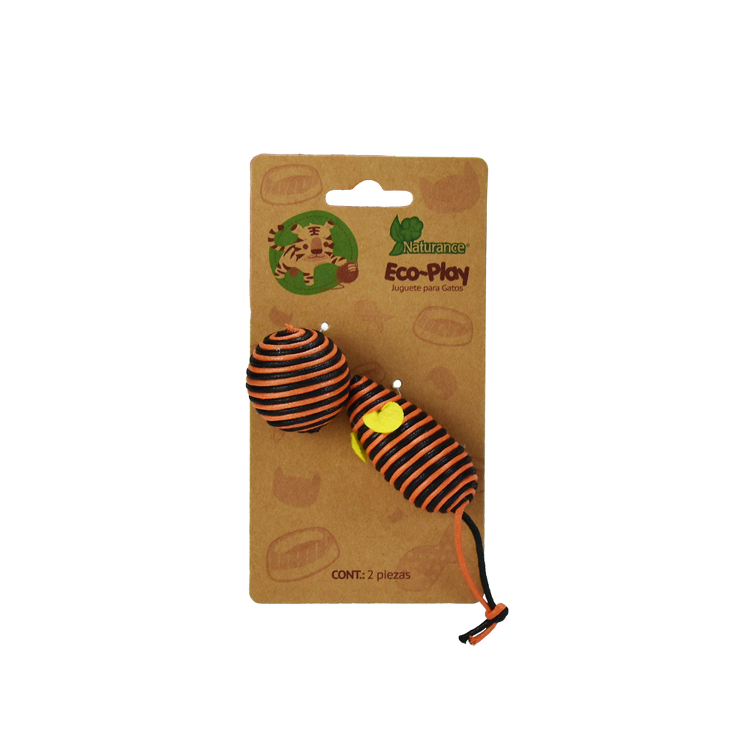 Naturance Juguete para gatos Bola Y Raton Ecoplay ecologico | G.Valkyria - imagen 1