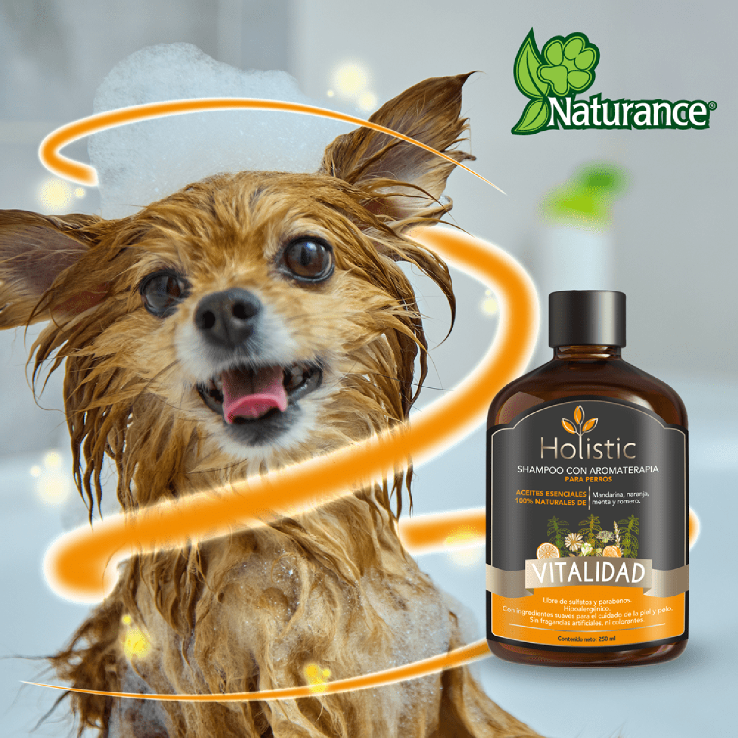 Naturance Shampoo perro Aromaterapia Vitalidad 250 Ml pelaje | G.Valkyria - imagen 2