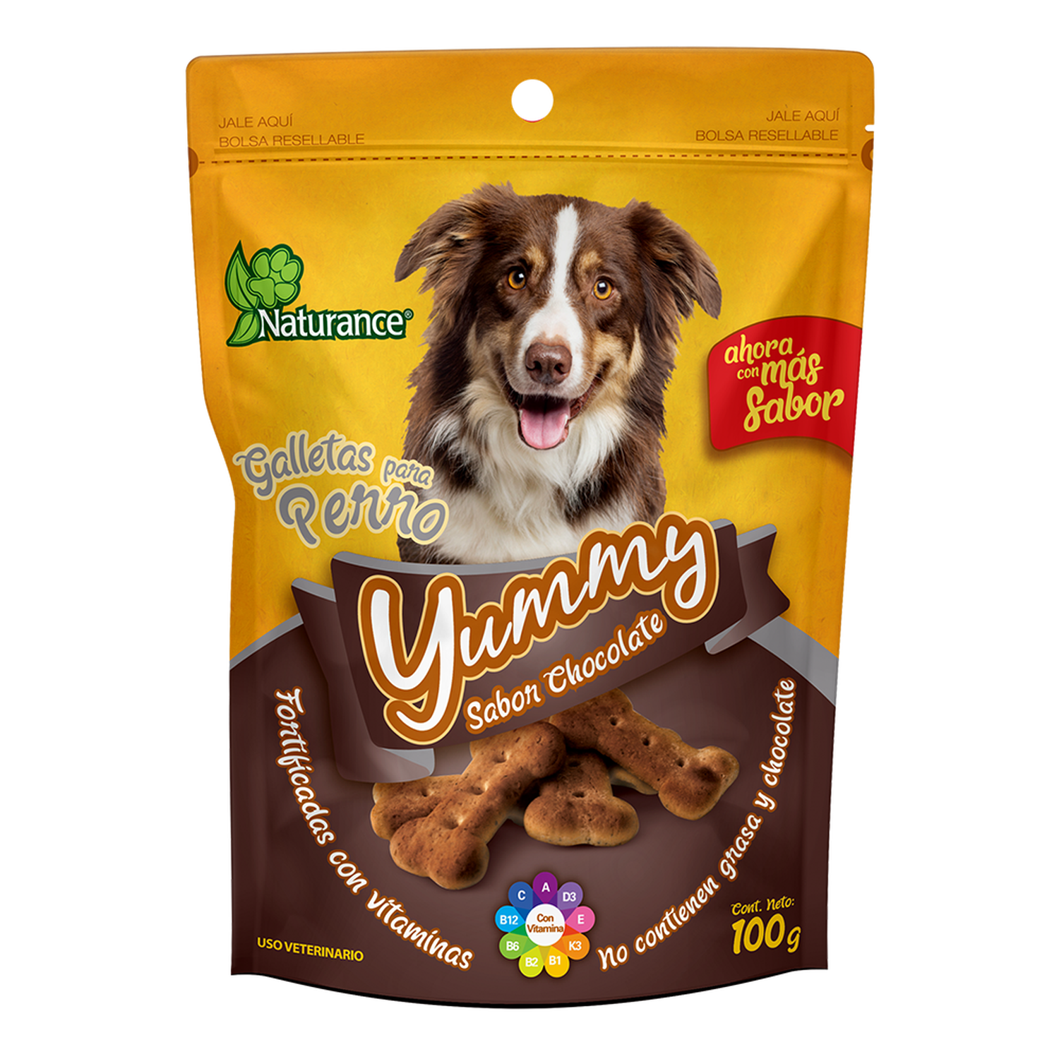 Yummy galletas para perro snacks Sabor Chocolate 100 grs de Naturance | G.Valkyria - imagen 1