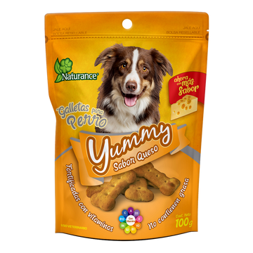 Yummy galletas para perro snacks Sabor Queso 100 grs de Naturance | G.Valkyria - imagen 1