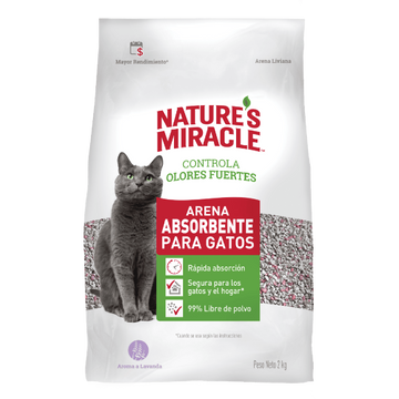 Nature's Miracle Arena Absorbente para Gatos Lavanda 2Kg | G.Valkyria - imagen 1