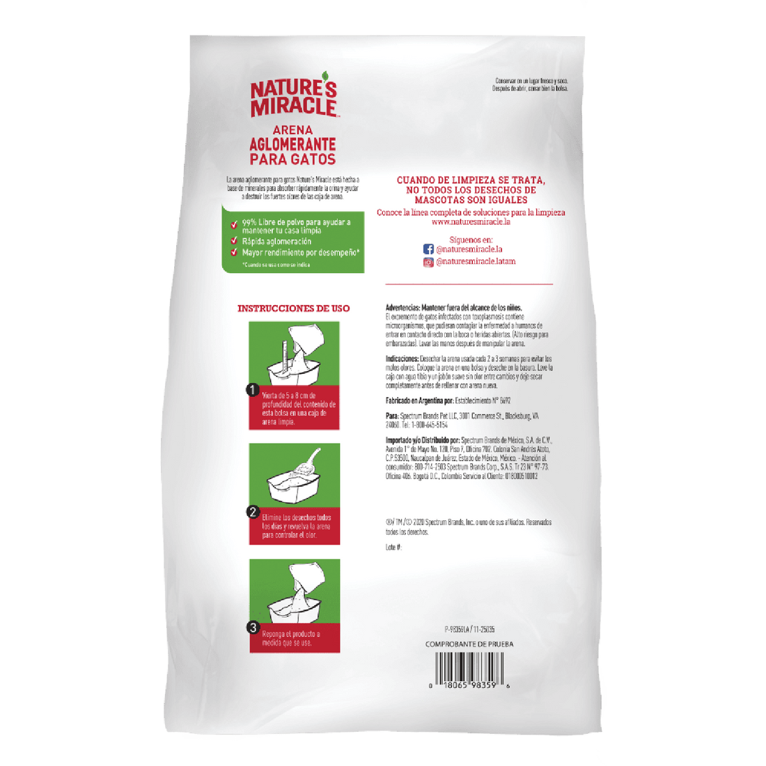 Nature's Miracle Arena Absorbente para Gatos Lavanda 2Kg | G.Valkyria - imagen 1