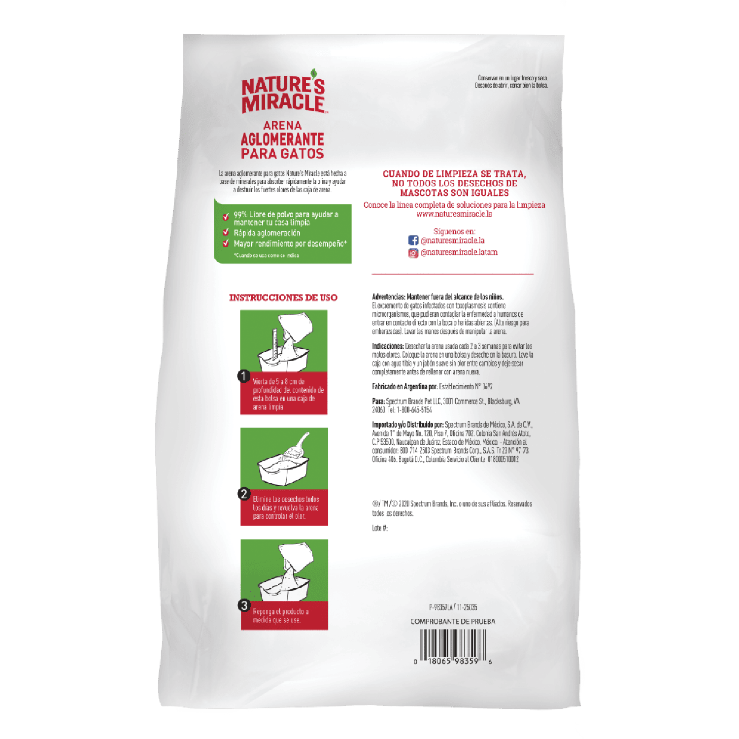 Nature's Miracle Arena Absorbente para Gatos Lavanda 2Kg | G.Valkyria - imagen 2