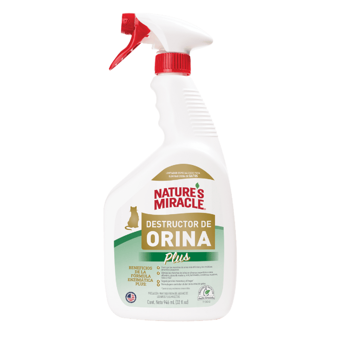 Nature's Miracle Destructor de Orina y Olores Gato 946ml | G.Valkyria - imagen 1
