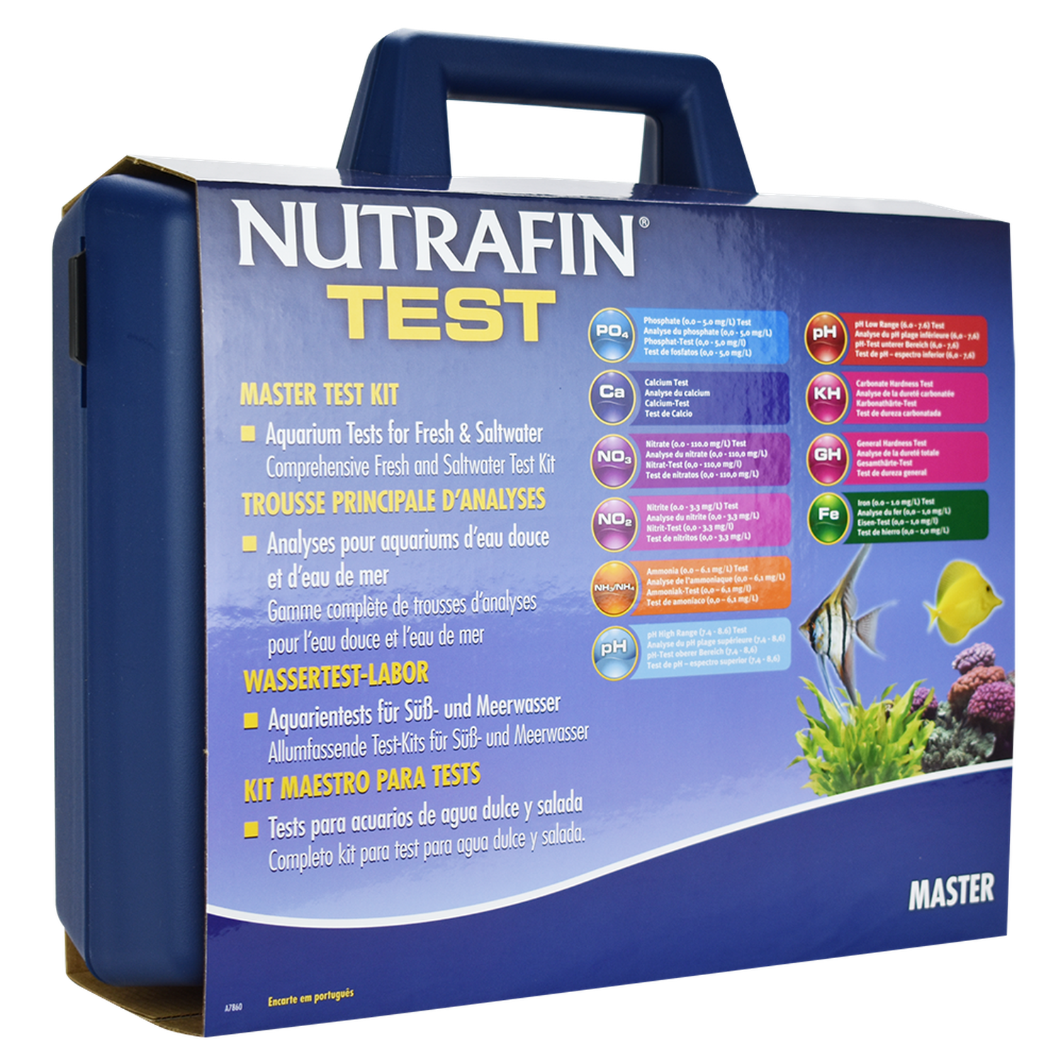 Kit Maestro Mide Ph Kh Gh Nitrato Amoniaco Para Pecera de Nutrafin | G.Valkyria - imagen 1