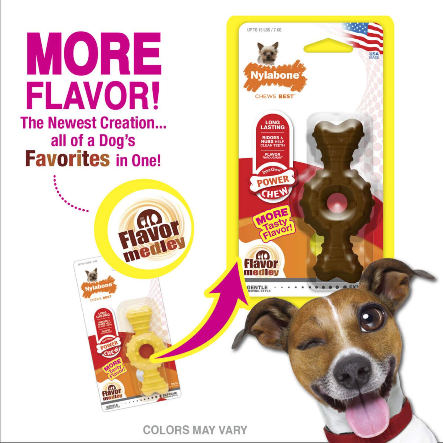 Juguete Hueso Nylabone perro Power Chew Anillo Con Textura 7kg | G.Valkyria - imagen 4