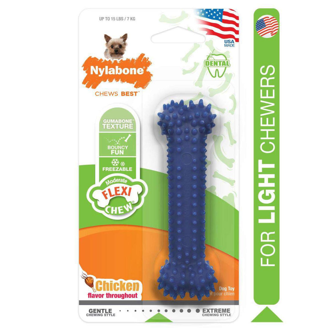 Juguete Nylabone perro Dental Chew 11 kg tartar | G.Valkyria - imagen 1