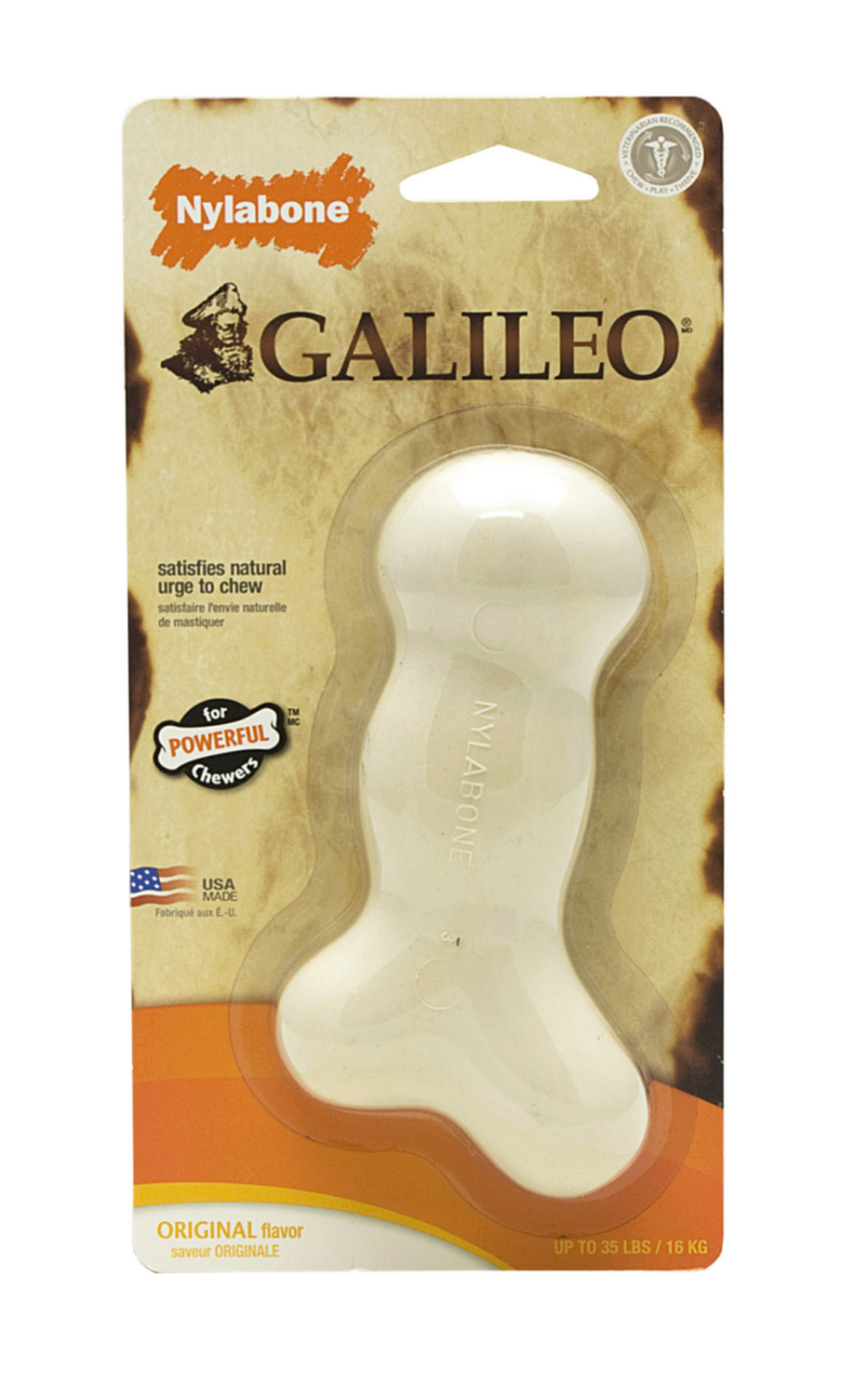 Juguete Nylabone perro Durachew Galileo 16KG sabor original | G.Valkyria - imagen 1