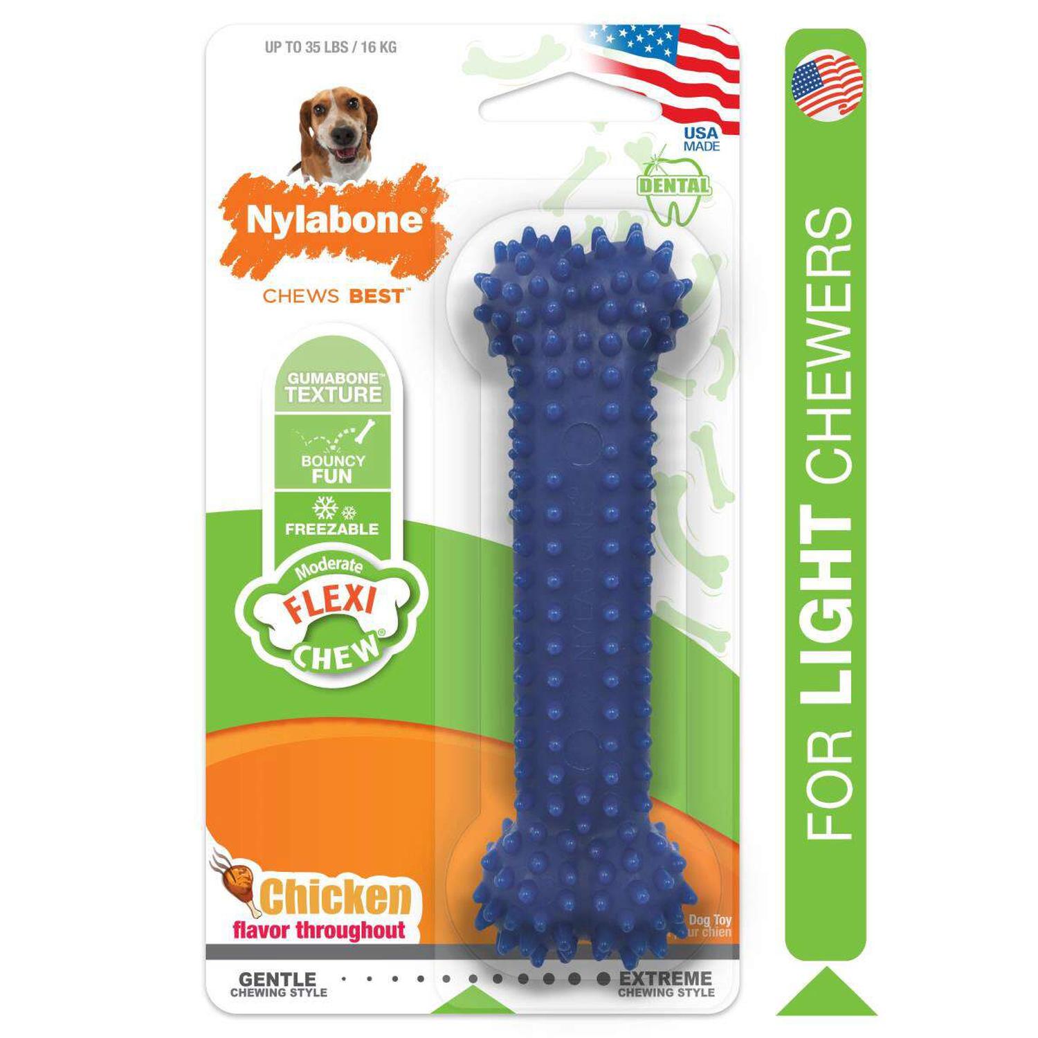 Juguete Nylabone perro Flexi Chew Dental 16kg medio | G.Valkyria - imagen 1