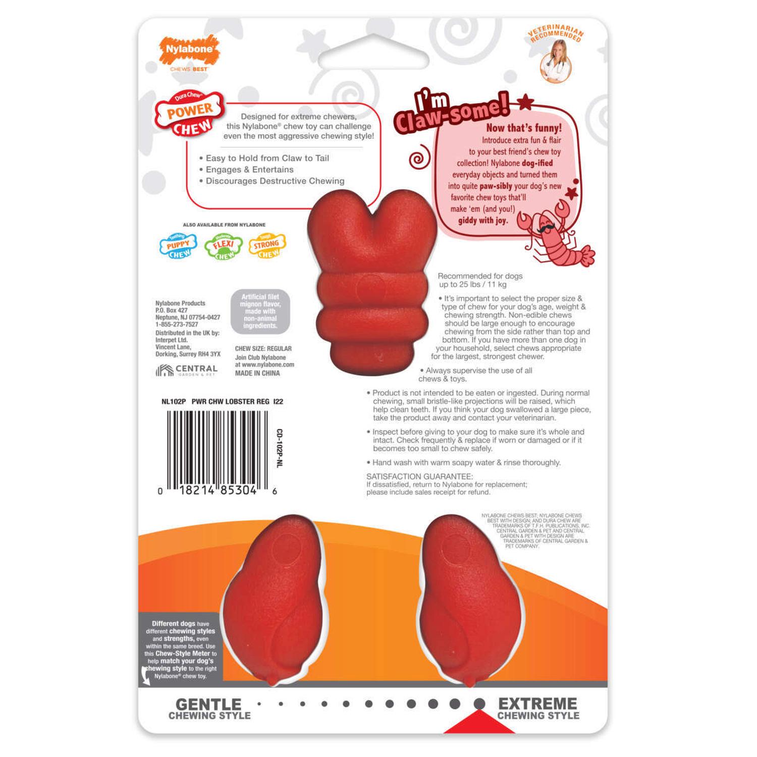 Juguete Nylabone perro Power Chew Langosta Filete Mignon 11kg | G.Valkyria - imagen 3