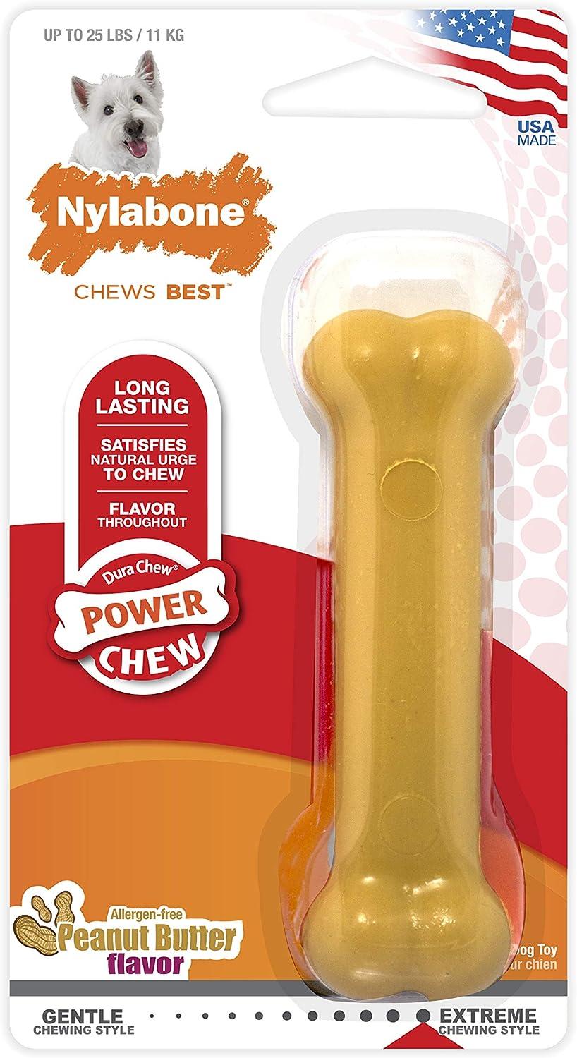 Juguete Nylabone perro Power Dura Chew Mantequilla Maní 11kg | G.Valkyria - imagen 1